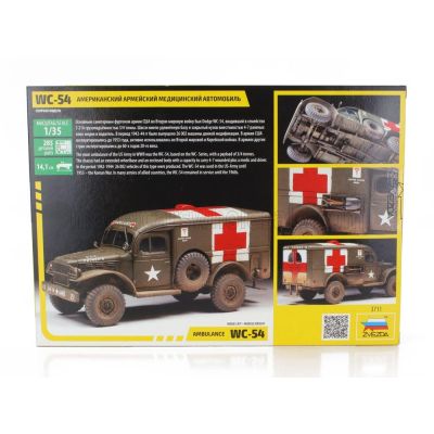 ZVEZDA DODGE WC54 4X4 TRUCK MILITARY AMBULANCE 1944 1/35