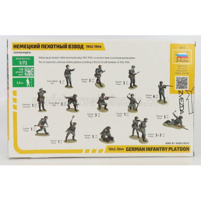ZVEZDA FIGURES SOLDATI - SOLDIERS MILITARY GERMANY INFANTRY PLATOON 1/72