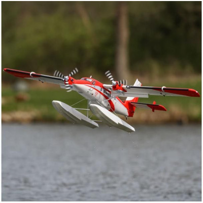 E-flite DHC-6 Twin Otter 1.4m AS3X+ SAFE Select BNF Basic, plováky