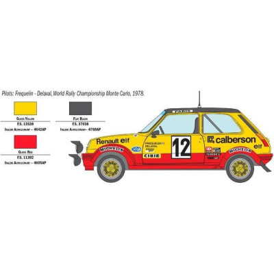 Model Kit auto 3652 - RENAULT R5 ALPINE RALLY (1:24)