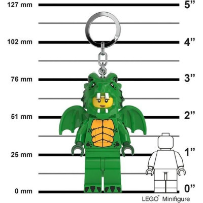 LEGO svítící klíčenka - Zelená dračice