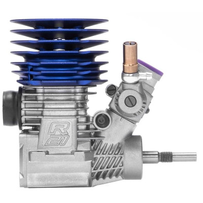 OS MAX R21 V2 samotný motor (stříbrná verze s modrou hlavou)