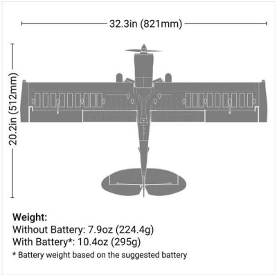 E-flite Micro Scrappy 0.8m AS3X SAFE Select BNF Basic