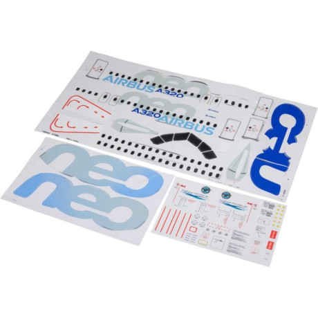 E-flite matricák: Airbus A320neo 1,5 m-es utasszállító repülőgép 64 mm-es EDF sugárhajtású