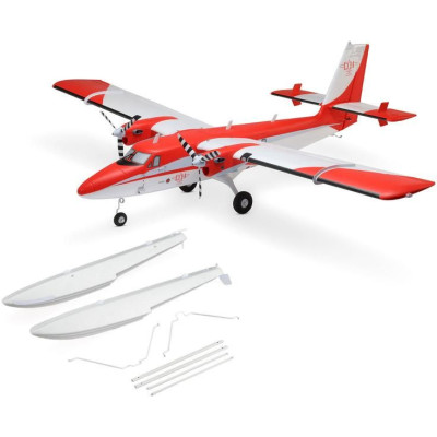 E-flite DHC-6 Twin Otter 1.4m AS3X+ SAFE Select BNF Basic, úszókkal