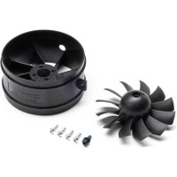 E-flite ventilátor 64 mm-es, 12 lapátos. Tartalmazza a házat, a rotort lapátokkal, 4 db M3x8 mm-es motorrögzítő csavart, M3x9 mm-es rotorrögzítő csavart. Alkatrész E-flite RC repülőgép modellekhez.
