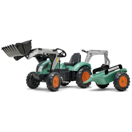 FALK - Farm Lander pedálos traktor rakodóval, kotrógéppel és burkolattal