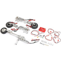 Komplett elektromos behúzható futómű készlet vezérlőegységgel Hangar 9 Hawk/T-45 140-160N RC modellrepülőgéphez.