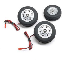 Alkatrész a Hangar 9 Hawk/T-45 140-160N RC modellrepülőgéphez: fékezhető kerekek. Alkatrész a Hangar 9 Hawk/T-45 140-160N behúzható futómű készlethez.