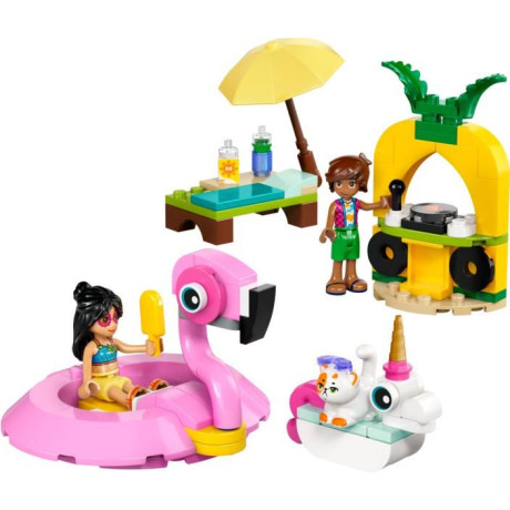 LEGO Friends - Móka a medence mellett egy unikornissal és egy flamingóval
