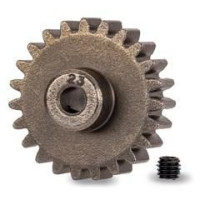 Traxxas fogaskerék 3,17 mm-es tengelyen, 23 foggal és 32DP hajtómű modullal RC autómodellekhez. Szinterezett acélból készült. A rögzítőcsavar a csomag része.