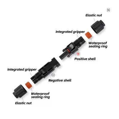 Napelemes csatlakozó – anya és apa 2,5 mm² / 4 mm² / 6 mm² kábelekhez