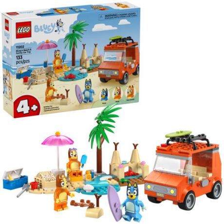LEGO Bluey - Bluey a rodinný výlet autem na pláž