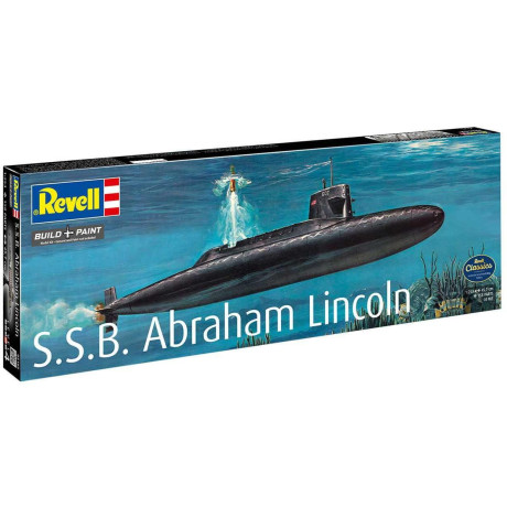 Plastic ModelKit ponorka 05185 - S.S.B. Abraham Lincoln with Interior (1:253)
