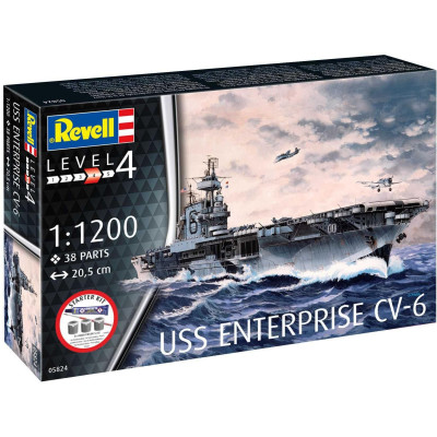 Starter Kit loď 75824 - USS Enterprise CV-6 (1:1200)