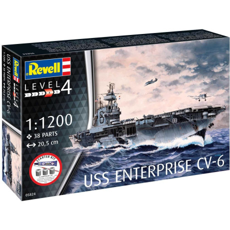Starter Kit loď 75824 - USS Enterprise CV-6 (1:1200)