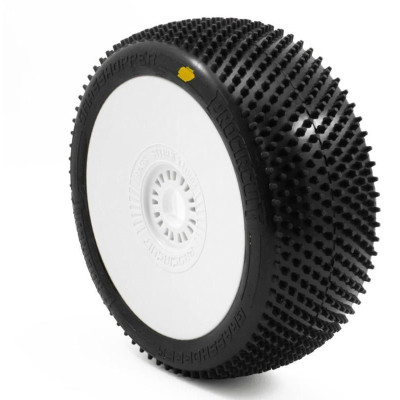 GRASSHOPPER V4 BUGGY A2 (SOFT) nalepené pneumatiky, bílé disky, 2 ks.