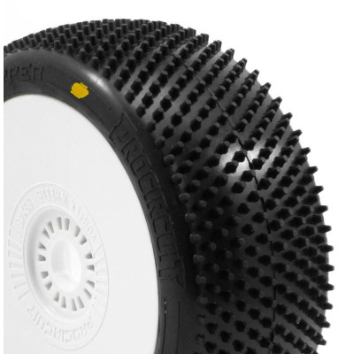 GRASSHOPPER V4 BUGGY A2 (SOFT) nalepené pneumatiky, bílé disky, 2 ks.