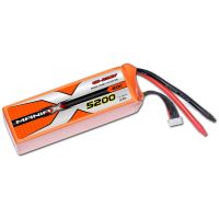LiPo akkumulátor készlet ManiaX 80/160C terhelhetőségsel, töltés 1-3C, max. 5C. Hat cellás 6S 22.2V 5200 mAh, méretek: 158x48x48, súly: 810g, szerviz csatlakozó JST-XH.