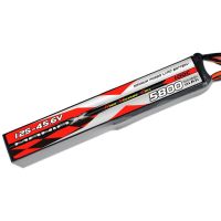 LiHV akkumulátorkészlet ManiaX 100/200C terhelhetőségsel, töltés 1-3C, max. 5C. Tizenkét cellás 12S 45.6V 5800 mAh, méretek: 310x48x52, súly: 1650g, szervizcsatlakozó JST-XH.