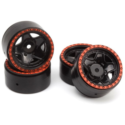 CL-5 Beadlock disky 1.2in (červené/4 ks)