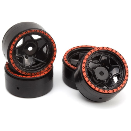 CL-5 Beadlock disky 1.2in (červené/4 ks)