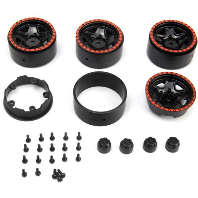 CL-5 Beadlock disky 1.2in (červené/4 ks)