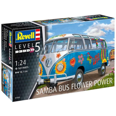 Plastic ModelKit auto 07050 - VW T1 Samba Bus "Flower Power" (1:24)