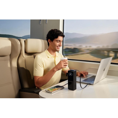 EcoFlow RAPID Power Banka (25000mAh,170W) 2x100W vestavěný USB-C kabel - černá