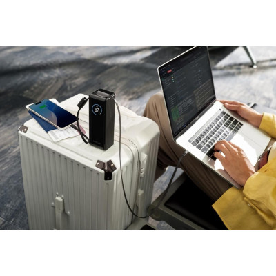 EcoFlow RAPID Power Banka (25000mAh,170W) 2x100W vestavěný USB-C kabel - černá