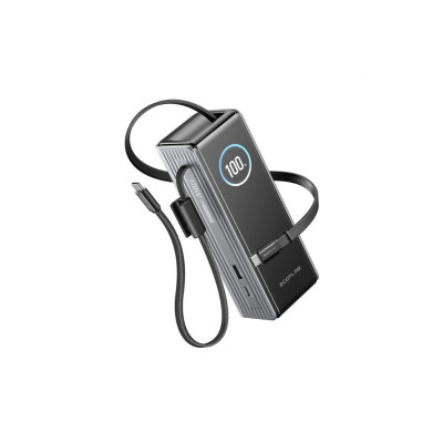 EcoFlow RAPID Power Banka (25000mAh,170W) 2x100W vestavěný USB-C kabel - stříbrná