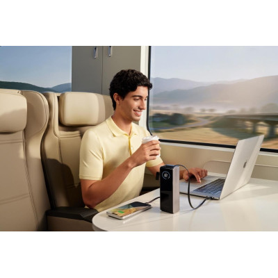 EcoFlow RAPID Power Banka (25000mAh,170W) 2x100W vestavěný USB-C kabel - stříbrná