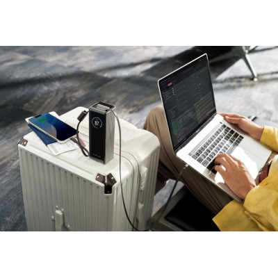 EcoFlow RAPID Power Banka (25000mAh,170W) 2x100W vestavěný USB-C kabel - stříbrná