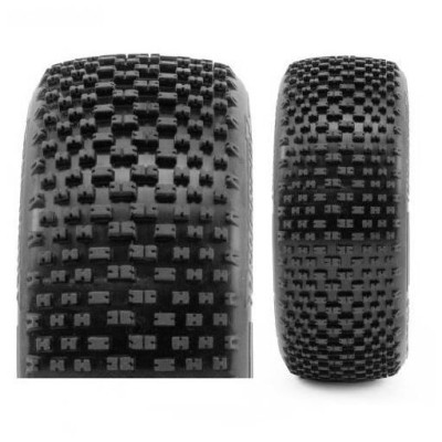 H-BLOCK V2 BUGGY S1 (SUPER SOFT) nalepené pneumatiky, bílé disky, 2 ks.