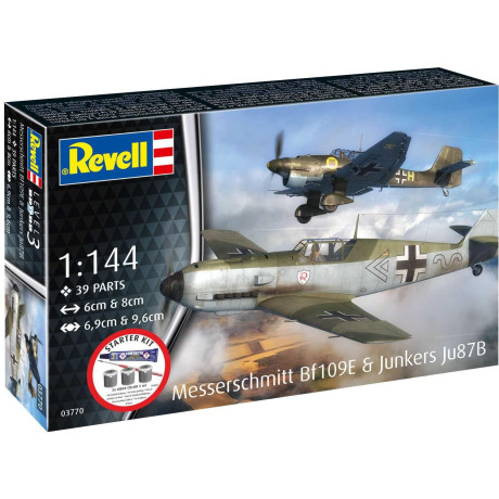 Starter Kit letadlo 73770 - Messerschmitt Bf109E & Ju87B Stuka (1:144)