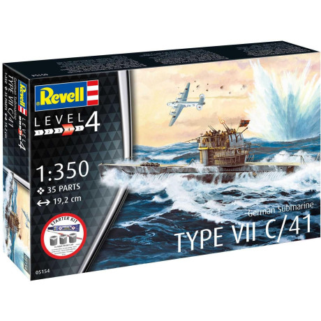 Starter Kit ponorka 75154 - German Submarine Type (1:350)