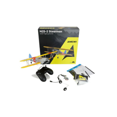 Amewi AMXFlight N2S-2 Stearman 360 mm-es 6 csatornás RTF 6G/3D