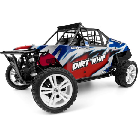 HiMOTO 1:10 Desert Buggy DIRT WHIP Brushless 2,4 GHz RTR set, modrá/červená