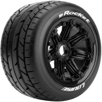 Komplett hátsó kerekek 1/5-ös buggykhoz. Aszfaltra és kemény agyagra alkalmas gumik. Baja 5B-hez való tárcsafékek.