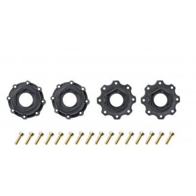 B-ROCKET SOFT 1/8, 0 a 1/2 offset 17mm odnímatelný hex, Černé disky, 2 ks