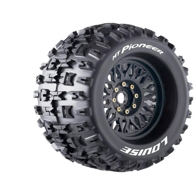 MT-PIONEER SPORT 1/8, 0 a 1/2 offset 17mm odnímatelný hex, Černé disky, 2 ks