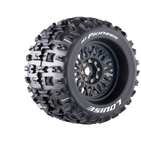 MT-PIONEER SPORT 1/8, 0 a 1/2 offset 17mm odnímatelný hex, Černé disky, 2 ks