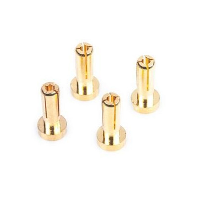 4mm/G4 Gold Works Team/zlaté konektory, 14mm, 4ks.