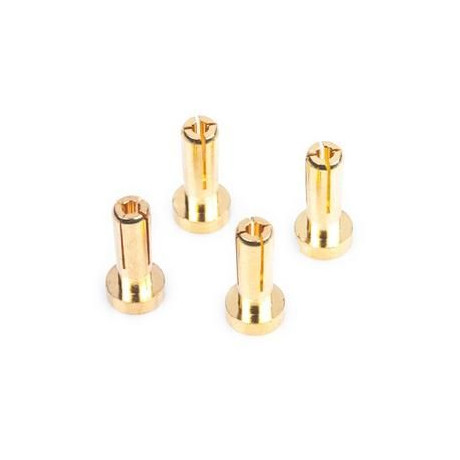 4mm/G4 Gold Works Team/zlaté konektory, 14mm, 4ks.