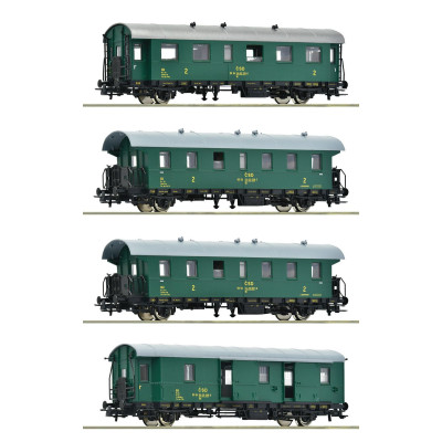 ROCO Négy személyszállító kocsival ellátott ČSD H0 készlet