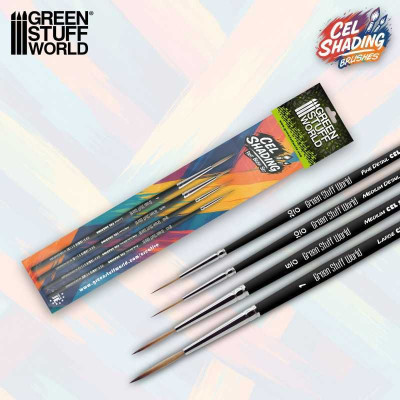 Cel Shading szintetikus ecsetek – 4 darabos csomag