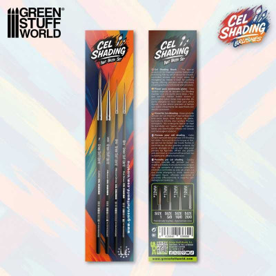Cel Shading szintetikus ecsetek – 4 darabos csomag