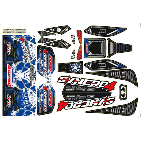 Samolepky karoserie SYNCRO - modré