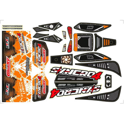 Samolepky karoserie SYNCRO - oranžové