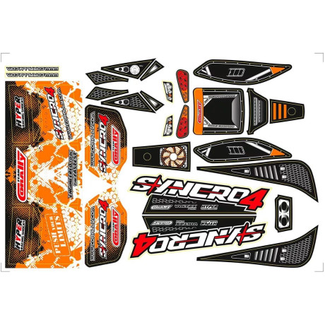 Samolepky karoserie SYNCRO - oranžové
